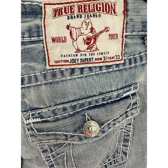 True Religion embellished jean pants, Row 30 seat 33.Check measurements in photo - Picture 8 of 13